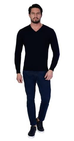 1stAmerican Made in Italy Winter längarmige Pullover aus 100% reinen Kaschmir V-Ausschnitt Herren Slim Fit - winterliche Herren 100% Cashmere von 1stAmerican