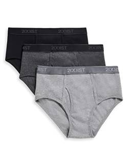 2(X)IST Essential Herren-Slip, Baumwolle, 3er-Pack, Schwarz/Grau/Anthrazit Heather, 38 von 2(x)ist