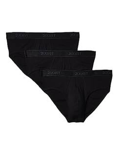 2(X)IST Herren Essential Cotton No Show Slip 3er-Pack, Schwarzes Logo, Medium von 2(x)ist