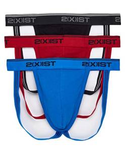 2(X)IST Herren Jock Strap Baumwolle Stretch 3er Pack - Rot - Large von 2(x)ist