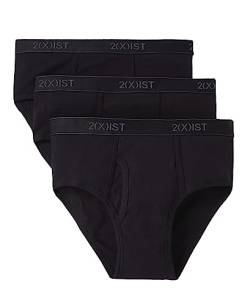 2(X)IST Herren-Slip, Baumwoll-Stretch, 3er-Pack, Schwarz/Grau/Anthrazit meliert, 42 von 2(x)ist