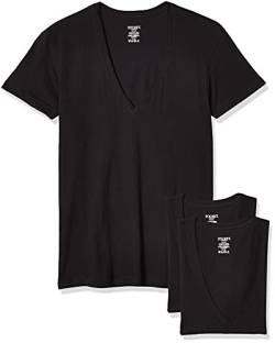 2(X)IST Herren-T-Shirt, Baumwolle, schmale Passform, tiefer V-Ausschnitt, 3er-Pack, New Black, L von 2(x)ist