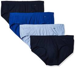 2(x)ist)IST Herren-Bikini-Slip aus Baumwolle, 4er-Pack, Varsity Navy/Kobaltblau/Porzellan, Small von 2(x)ist