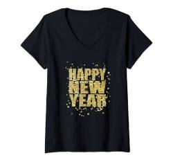 Damen Silvester Party Feuerwerk Geschenk Frohes Neues Jahr T-Shirt mit V-Ausschnitt von 2021 T-Shirts & Geschenkideen