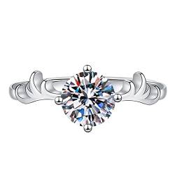 2022 An Meine Tochter Silber Weihnachten Strass Ring Verstellbarer Silber Form gewellter Ring Minimalistischer Ring Geschenk für sie Womens Engagement Rings (Silver, One Size) von 2022