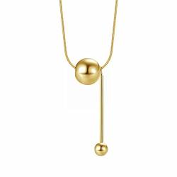 2022 Einfache Halskette Frauen Hundert Mode Schlüsselbein Kette Anhänger Halskette Halskette Mehrreihig Damen (Gold, One Size) von 2022