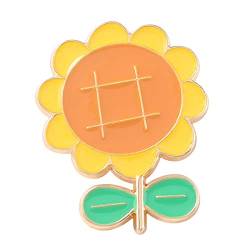 2022 Sonnenblume Brosche Tasche Tasche Pin Pullover Kragennadel Seidenschal Schnalle Metallabzeichen Sonnenblume Corsage Kleidung Tasche Schmuck Brosche Niedliche Broschen (Mint Green, One Size) von 2022