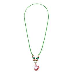 2022 Weihnachten gesponnene Halsketten-Seil- bunter Weihnachtsbaum Sankt-Halskette Ketten Reinigungsset (Green, One Size) von 2022