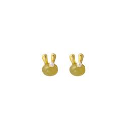 2023 kleine Kaninchen-Ohrringe Mode-Kaninchen-Ohrringe Ohrringe Günstig (Yellow, One Size) von 2022