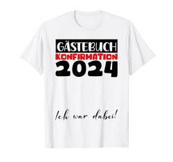 Konfirmation Deko Jungen Mädchen Gästebuch Konfirmation 2024 T-Shirt von 2024 Konfirmation Kleider Kinder Kirche Protestant