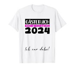 Konfirmation Deko Jungen Mädchen Gästebuch Konfirmation 2024 T-Shirt von 2024 Konfirmation Kleider Kinder Kirche Protestant