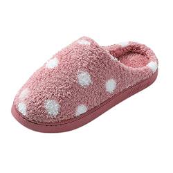 Damenschuhe Frühjahr Warme Flop Hausschuhe Soft House Damen Flip Herren Hausschuhe Schuhe für Damen Damen Pantoffel Schuhe Damen Wasserdicht 37 (Pink, 40) von 205