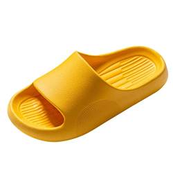 Damenschuhe Pumps Leder Hausschuhe Sandalen für Damen Herren EVA Anti-Rutsch Indoor & Outdoor Herren Hausschuhe Sandalen Boden Haus Dusche Schuhe Regenbogen Schuhe Damen Sneaker (Yellow, 40) von 205
