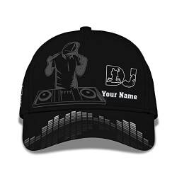 208 Damen Herren Snapback Kappe Schwarzer Dj Spielt Baseball Kappe Mütze Verstellbar Baseballkappe Vintage Baseball Cap Für Draussen Reisen Kletter von 208