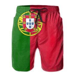 208 Portugal-Flagge Herren Sweatpants Sommer Sporthose Lässige Kurze Hose Freizeit Freizeithose M von 208