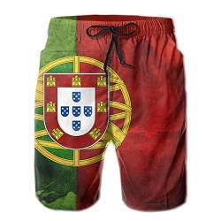 208 Portugal Portugiesische Flagge Herren Strandshorts Jogger Surf Schwimmhose Lässige Kurze Hose Sommer Strandkleidung L von 208