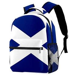Laptop Rucksack Blaue Flagge Mit Weißem Streifendruck Campus Backpack Einfacher Wanderrucksäcke Modern Schulrucksack Für Outdoor Bergsteigen Arbeit von 208