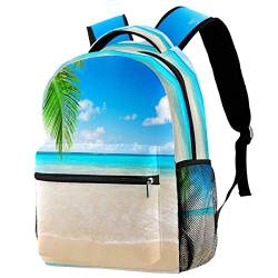 Wanderrucksäcke Blauer Himmel-Baum-Strand-Druck Laptoptasche Modern Campus Backpack Einfacher Lässiger Daypacks Für Bergsteigen Reisen Schule von 208