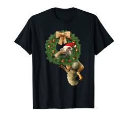 Ice Age Scrat Prehistoric Christmas Holiday Acorn Wreath T-Shirt von 20th Century Fox