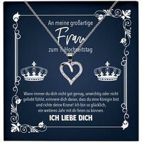 22Feels Schmuckset Erster Hochzeitstag Geschenk Ehefrau Schmuck Valentinstag Halskette, Echt-Silber 925/000, Karte Made In Germany von 22Feels