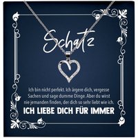 22Feels Schmuckset Frauen Halskette Schmuckgeschenk Hochzeitstag Jahrestag Valentinstag, Echt-Silber 925/000, Karte Made In Germany von 22Feels