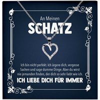 22Feels Schmuckset Frauen Halskette Schmuckgeschenk Hochzeitstag Jahrestag Valentinstag, Echt-Silber 925/000, Karte Made In Germany von 22Feels