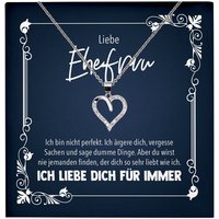 22Feels Schmuckset Frauen Halskette Schmuckgeschenk Hochzeitstag Jahrestag Valentinstag, Echt-Silber 925/000, Karte Made In Germany von 22Feels