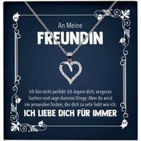 22Feels Schmuckset Freundin Geschenk Jahrestag Frauen Schmuck Valentinstag Halskette Herz, Echt-Silber 925/000, Karte Made In Germany von 22Feels