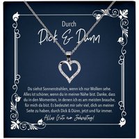 22Feels Schmuckset Freundin Geschenk Jahrestag Frauen Schmuck Valentinstag Halskette Herz, Echt-Silber 925/000, Karte Made In Germany von 22Feels