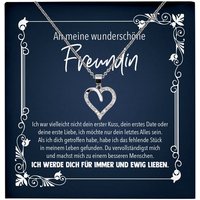 22Feels Schmuckset Freundin Geschenk Jahrestag Frauen Schmuck Valentinstag Halskette Herz, Echt-Silber 925/000, Karte Made In Germany von 22Feels