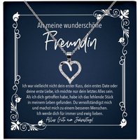 22Feels Schmuckset Freundin Geschenk Jahrestag Frauen Schmuck Valentinstag Halskette Herz, Echt-Silber 925/000, Karte Made In Germany von 22Feels