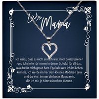 22Feels Schmuckset Mama Geschenk v. Tochter Muttertag Geburtstag Frauen Schmuck Halskette, Echt-Silber 925/000, Karte Made In Germany von 22Feels