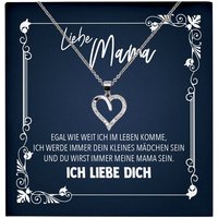 22Feels Schmuckset Mama Geschenk v. Tochter Muttertag Geburtstag Frauen Schmuck Halskette, Echt-Silber 925/000, Karte Made In Germany von 22Feels