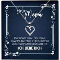 22Feels Schmuckset Mama Geschenk von Sohn Muttertag Geburtstag Frauen Schmuck Halskette, Echt-Silber 925/000, Karte Made In Germany von 22Feels