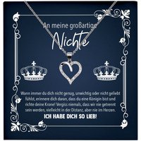 22Feels Schmuckset Nichte Geschenk 18. Geburtstag Weihnachten Firmung Mädchen Halskette, Echt-Silber 925/000, Karte Made In Germany von 22Feels