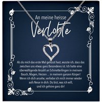 22Feels Schmuckset Verlobung Geschenk Frauen Schmuck Verlobte Halskette Valentinstag Herz, Echt-Silber 925/000, Karte Made In Germany von 22Feels