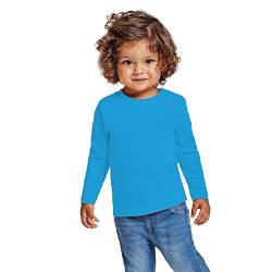 Buntes T-Shirt mit langen Ärmeln für Babys, aus 100 % Baumwolle, bequem, weich, warm und angenehm anzufassen., K-25, Blau, K-25 86 von 24 JOYAS