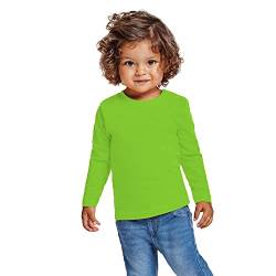Buntes T-Shirt mit langen Ärmeln für Babys, aus 100 % Baumwolle, bequem, weich, warm und angenehm anzufassen., K-25, Grün, K-25 80 von 24 JOYAS