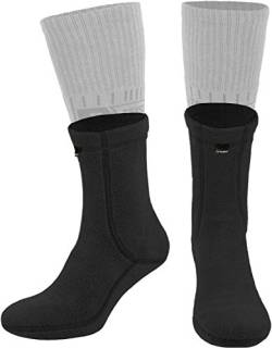 281Z Hiking Warm 6 inch Liners Boot Socks - Military Tactical Outdoor Sport - Polartec Fleece Winter Socks (Medium, Black) von 281Z