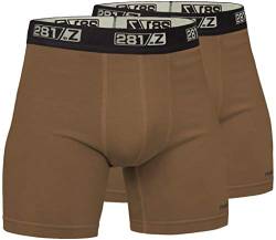 281Z Militär Unterwäsche Baumwolle 15,2 cm Boxer Slip Taktische Wandern Outdoor Punisher Combat Line - Braun - XX-Large von 281Z