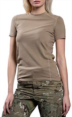 281Z Punisher Combat Line Damen-Unterwäsche-T-Shirt, Militär-Stil, Stretch, Baumwolle, für taktische Aktivitäten im Freien - Beige - Groß von 281Z