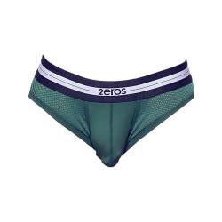 2EROS - Männer Unterwäsche - Herren Slip - AKTIV Helios Brief Hunter Green - Grün - 1 x Größe M von 2EROS