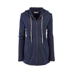 2HEARTS Umstands- und Still-Jacke Athleisure, Oberteil für Damen, Umstandsmode Herbst/Winter, Hoodie, Baumwoll-Mix, Blau von 2HEARTS