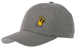 2Stoned Flexfit Baseball Cap Classic Grau mit Stick Crown Größe L/XL (58cm - 60cm) für Damen und Herren von 2Stoned