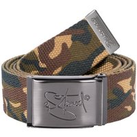 2Stoned Koppelgürtel Canvas Belt Camouflage, Schnalle Matt Classic, 4 cm breit, 120 cm lang individuell kürzbar, stufenlos verstellbar von 2Stoned