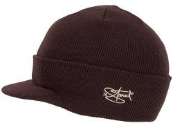 2Stoned Wintermütze mit Schirm Visor Beanie Cap Deluxe, One-Size Damen und Herren, Braun von 2Stoned