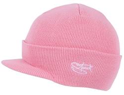 2Stoned Wollmütze mit Schirm Visor Beanie Cap Deluxe, One-Size Damen, Rosa von 2Stoned