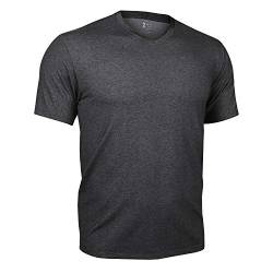 2UNDR Herren Luxus-V-Ausschnitt Tee - Schwarz - Groß von 2UNDR