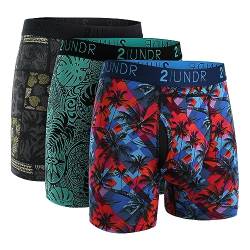 2UNDR Swing Shift Boxershorts, 3er-Pack (Tonga/Samoa/Fidschi, Größe S), Tonga/Samoa/Fidschi, Small von 2UNDR