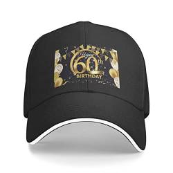 311 Baseball Kappe Alles Gute Zum 60. Geburtstag Golf Caps Verstellbare Baseball Mütze Baumwolle Schirmmütze Basecap Für Damen, Reisen, Herren von 311